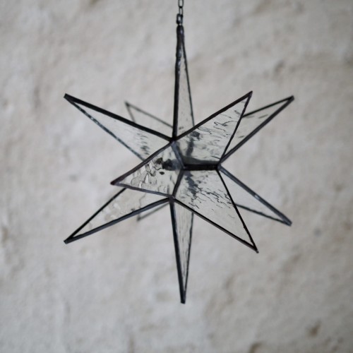 Szklana gwiazda 3D — dekoracja wisząca handmade, RATAS