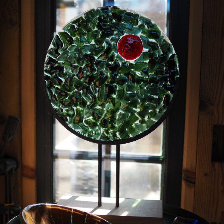 Szklana rzeźba "Skupienie" nr 8 - UNIKAT