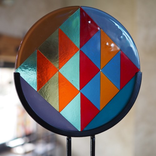 Szklana rzeźba "Geometria światła" nr 1