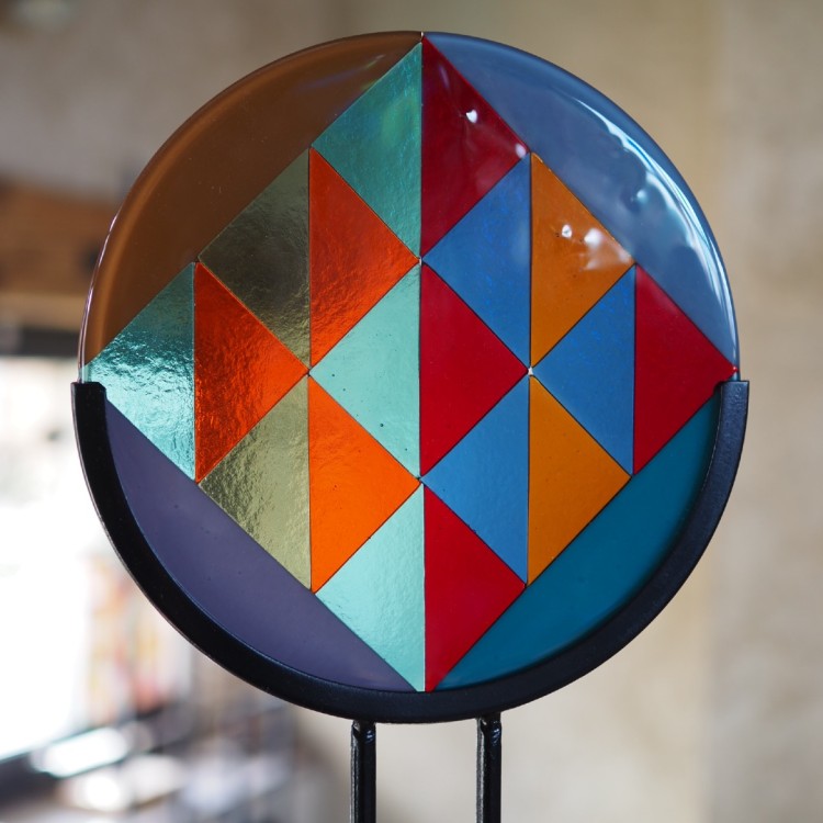 Szklana rzeźba "Geometria światła" nr 1