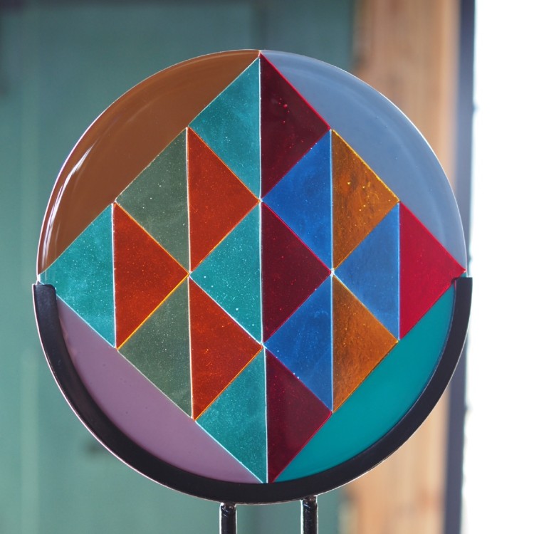 Szklana rzeźba "Geometria światła" nr 1